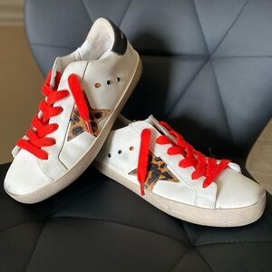 Women’s leopard star low top sneakers 37